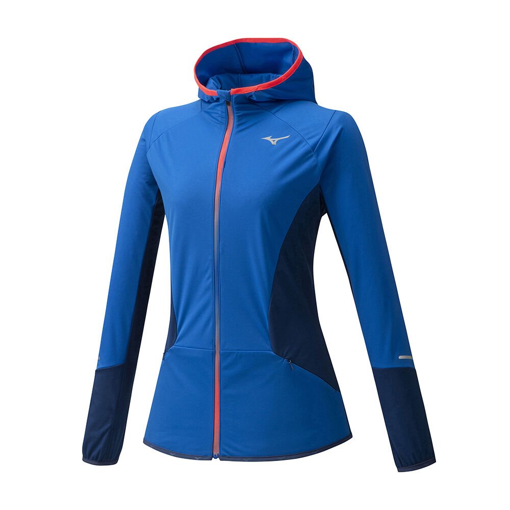 Sudaderas con capucha Mizuno Hybrid BT Mujer Azules Baratas OPJC-69518